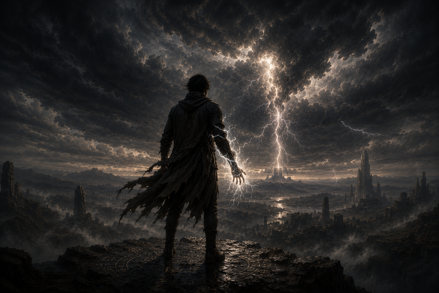 Un Maverick antiguo frente a una tormenta